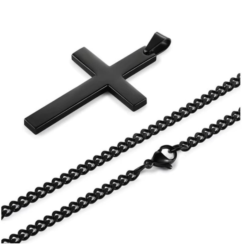 Luxe Cross Sweater Chain – Titanium Steel Boldness with Seasonal Edge