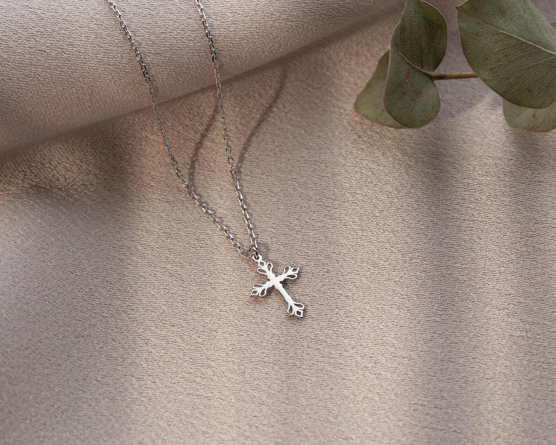 Grace & Glow Cross Necklace – Faith Wrapped in Pure Elegance
